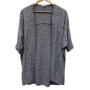 Rolla Coster Sweater Womens Medium Black Gray Open Front